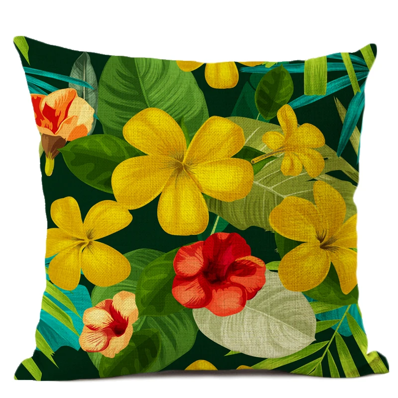 النباتات الاستوائية وسادة يغطي الأخضر يترك الزهور الجميلة ديكور منزلي الوسائد الكتان سادات كنبة مكتب النباتات الاستوائية وسادة يغطي الأخضر يترك الزهور الجميلة ديكور منزلي الوسائد الكتان سادات كنبة مكتب