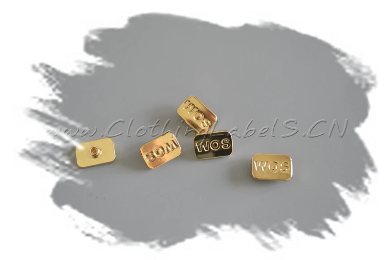 PROD 1924375986 Custom metal labels for clothing for cap/hat bag
accessories etc. gold color shiny surface
