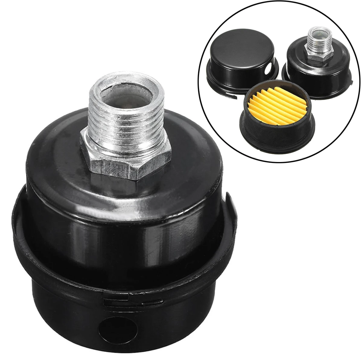 1pc Air Compressor Filter 1/2" MPT 20.5mm Air Intake Paper Cartridge