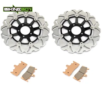 

BIKINGBOY Front Brake Discs Rotors Disks Pads for Suzuki GSF 1200 Bandit 01 02 03 04 05 GSF1200 Bandit S 2001-2005 Motorcycle