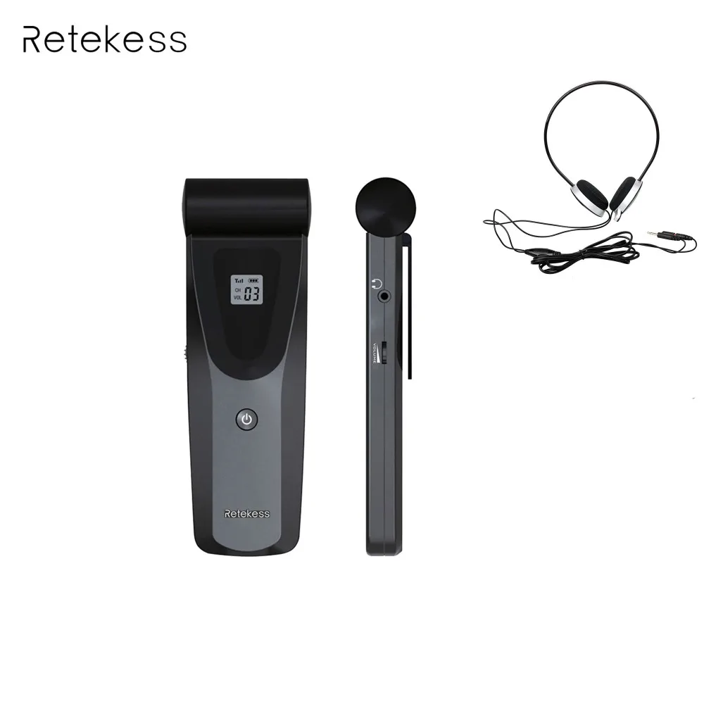 

Retekess T121 16 Channels Infrared Receiver with Headphone for Digital Infrared Wireless Conference System Translater Receiver
