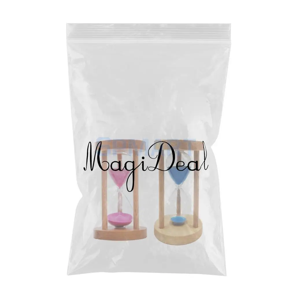 2pcs 15 Mins Wooden Framed Sand Glass Clock Hourglass Sandglass Timer Art Craft Home Office Decor Kids Gift