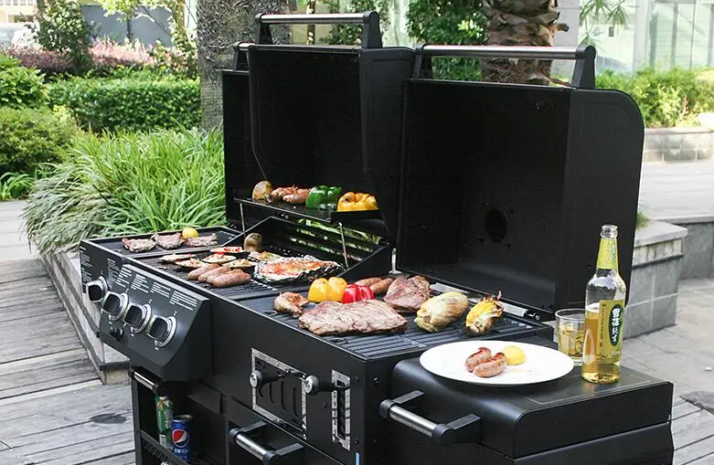 Infrared Gas Grill Outside Garden Barbecue Oven Thickening Infrared Grills Vertical Gas Griddles Large Family Villas