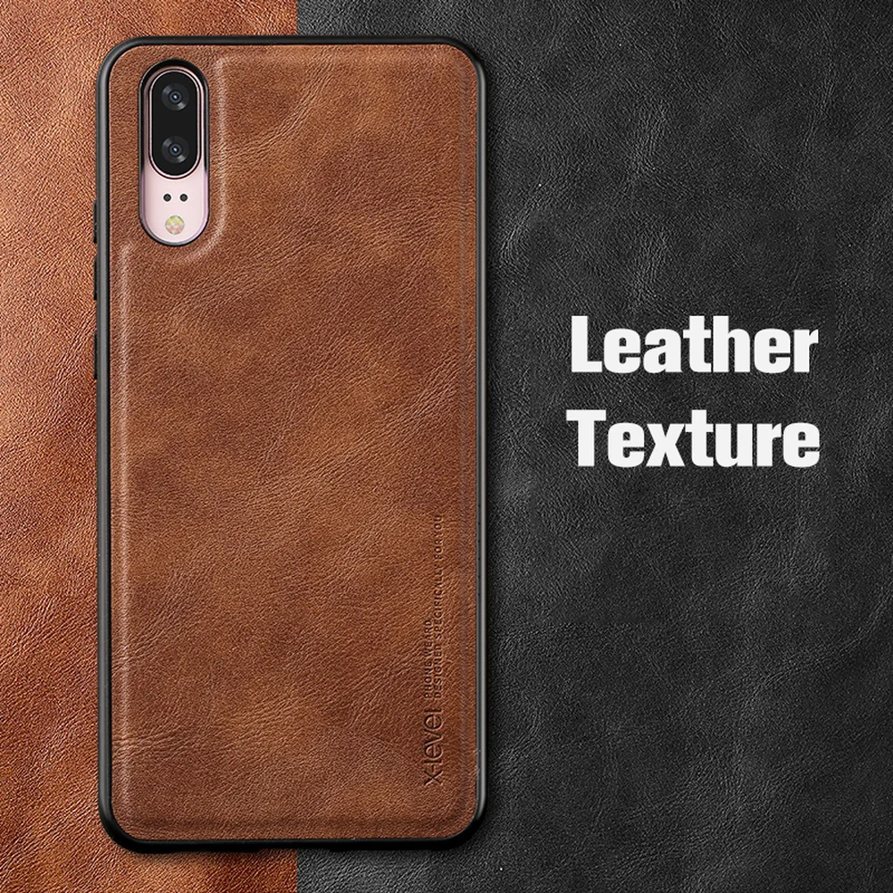

X-Level Leather Case For Huawei P30 Pro Original Soft TPU Silicone Edge Back Phone Cover For Huawei P30 Case