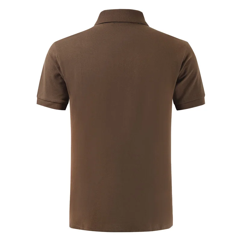 High quality 100% cotton, summer men's polo shirt, short sleeved lapel, pure color, large size