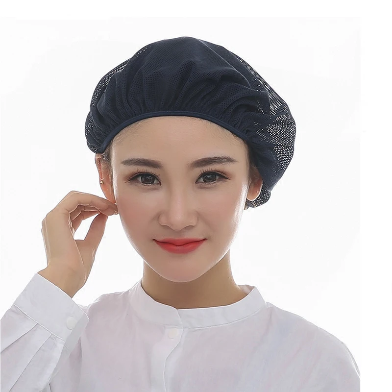 

Chef Net Hat Cook Caps Kitchen Health Work Hats Canteen Restaurant Food Service Bakery Baking Female Breathable Cap
