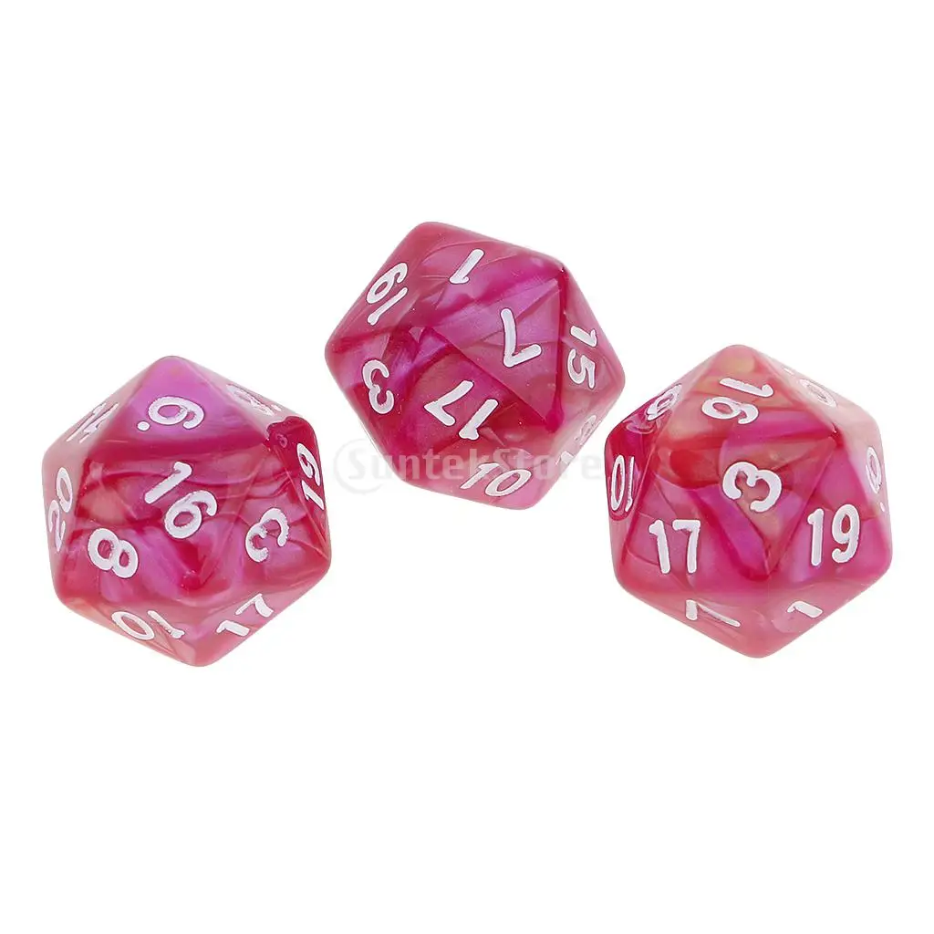 10 шт 20 сторонних игральных костей D20 многогранные игральные кости для подземелий и драконов настольные игры красный