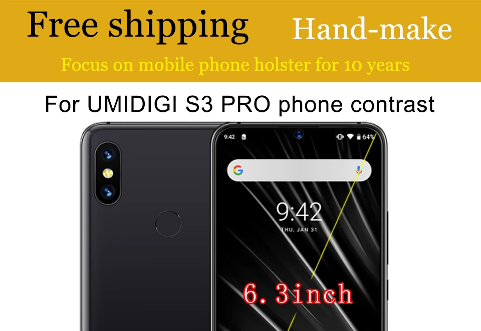 Роскошный кожаный чехол-книжка RYKKZ на магните для UMIDIGI S3 PRO 6,", Чехол-подставка для мобильного телефона UMIDIGI S3 PRO, кожаный чехол для телефона