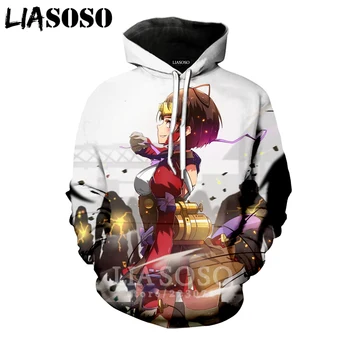 

LIASOSO Winter New Men Women Sweatshirt 3D Print Anime Kabaneri of the Iron Fortress Hoodie Long Sleeve Harajuku Pullover B052-4
