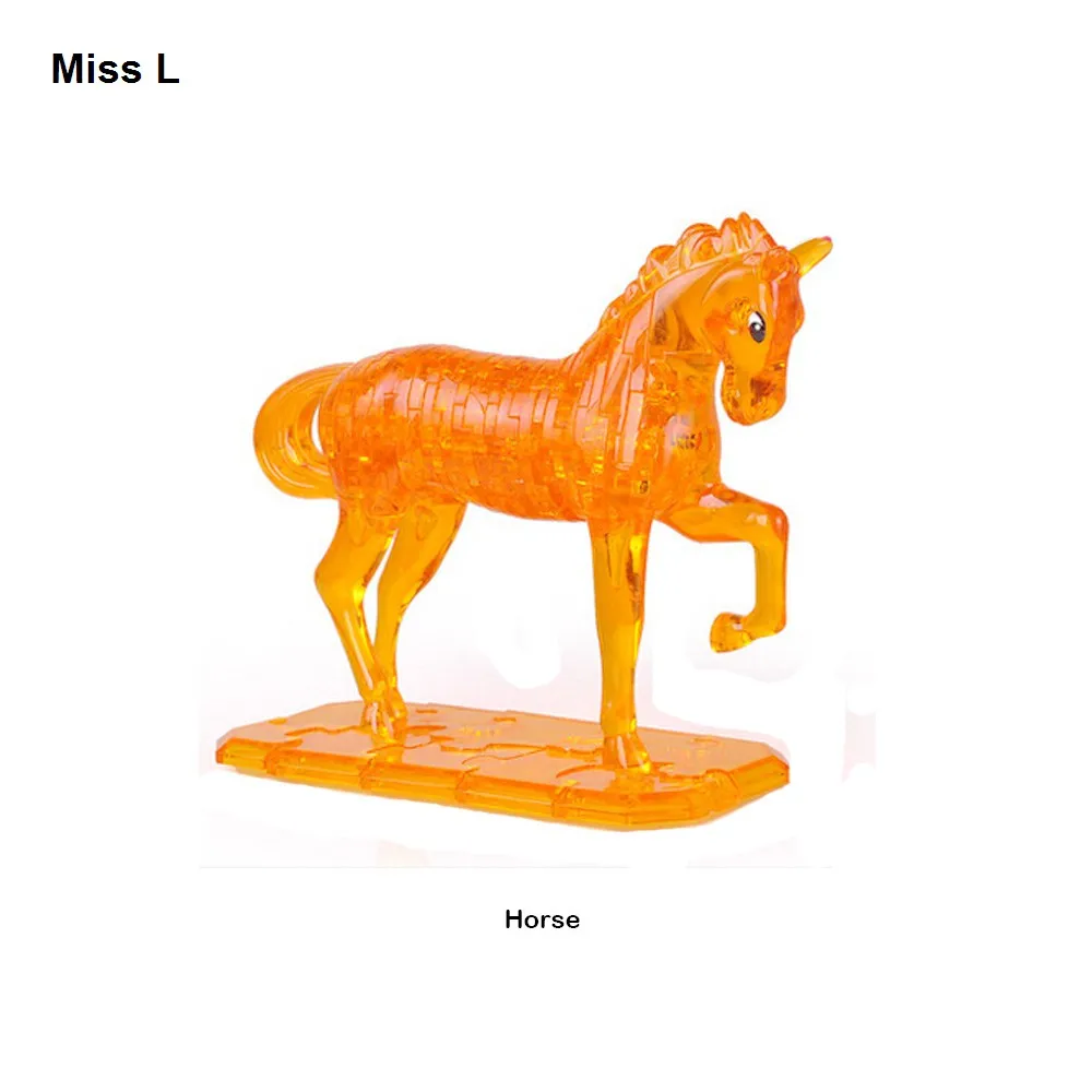 Lovely Horse 3D Puzzles Practical Gift For Babies Cute Toys Creative Crystal Gadgetin Puzzles