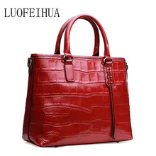 LUOFEIHUA leather bag 2019 new European and American leather bag handbag Fashion crocodile shoulder messenger bag gusheng thai new crocodile lady handbag women handbag genuine leather crocodile european and american fashion hand handbag b