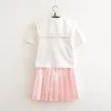 Sakura School Dress Lolita Summer Pink skirt JK Japanese School Uniforms Top+Skirt+Tie Teen Girls Anime Cosplay Sailor Suits ► Photo 3/6