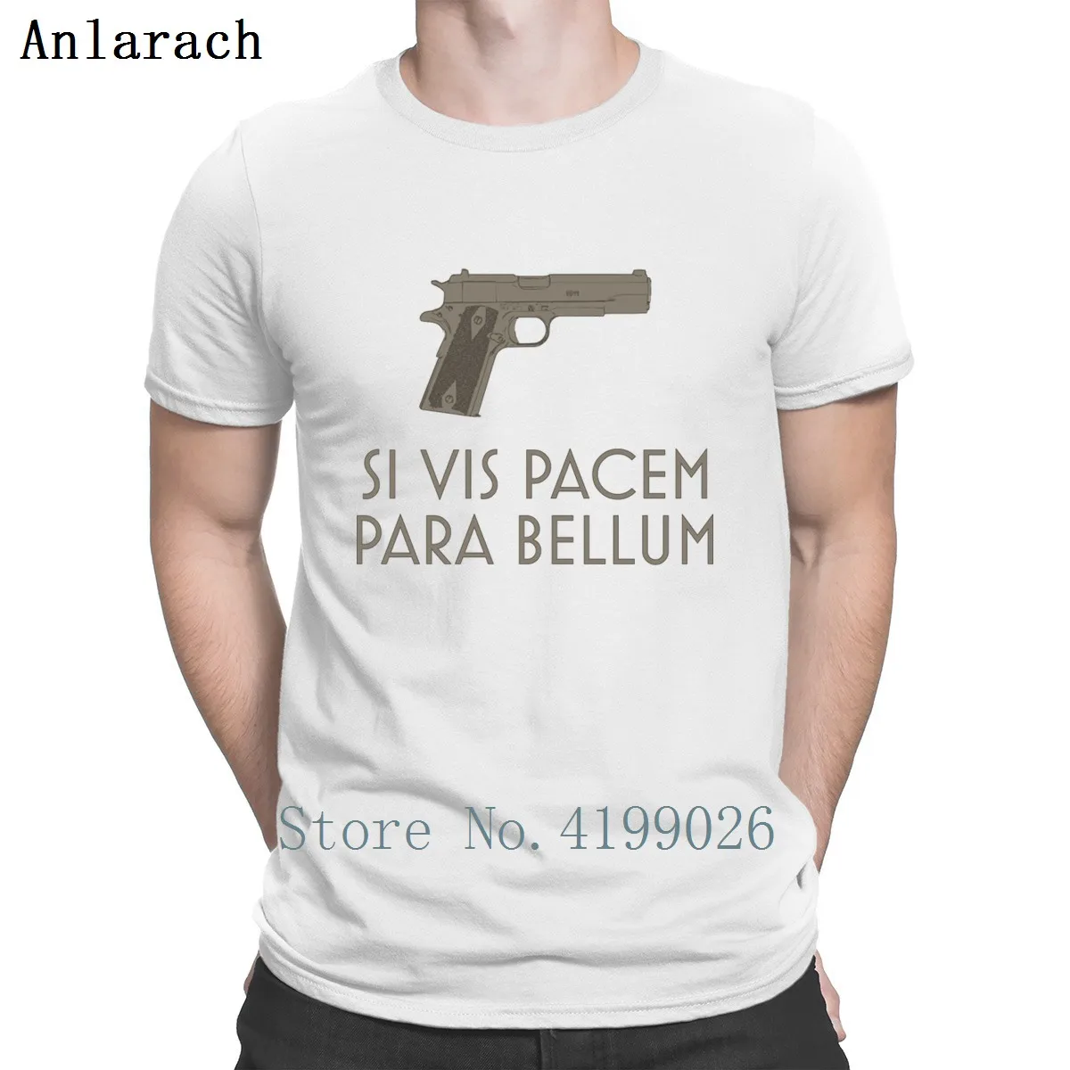 1911 45 пистолет Si Vis Pacem Para Bellum Футболка против морщин юмористический Солнечный