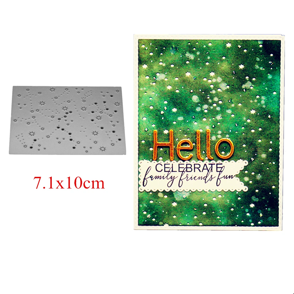 

Starry Night Metal Cutting Dies 7.1x10cm DIY fustelle metalliche Per Scrapbooking Stamp Craft Die Photo Frame Invitation Cards