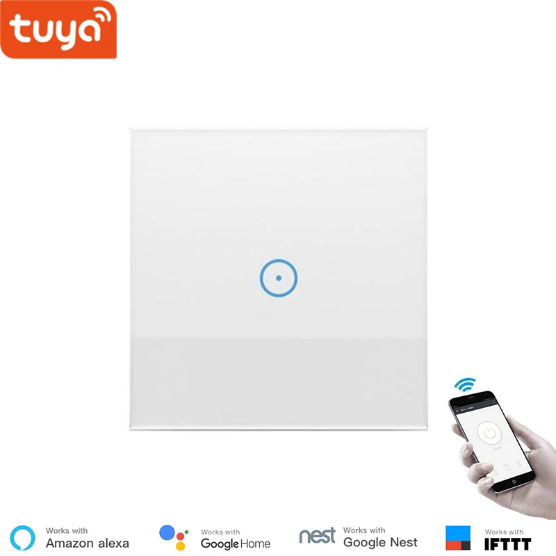 Tuya WiFi умный настенный выключатель для системы домашней автоматизации, беспроводной сенсорный выключатель, ЕС 1 банда 2 банда 3 банда модуль переключателя