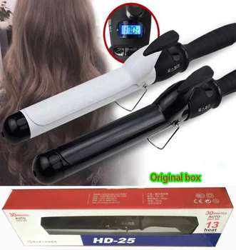 

New LCD Ceramic hair curler Professional curling iron 38mm/32mm/28mm/25mm/22mm/19mm 110v-240v