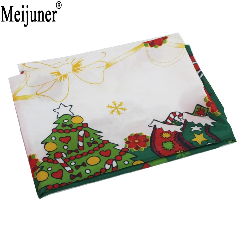 Meijuner горячая Распродажа рождественские украшения прямоугольная скатерть с принтами креативные рождественские ресторанные скатерти скатерть