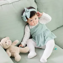 MILANCEL/Коллекция года, одежда для маленьких девочек хлопковый комплект одежды для малышей, платье и повязка на голову, комплект одежды из 3 предметов для маленьких девочек, подарок для малышей