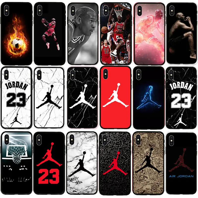 

Fashion Pattern Soft Cover Shell For Apple iPhone 7 8 plus Jordan Case For iphone 7 8 Case Cover Black TPU used on Apple phones
