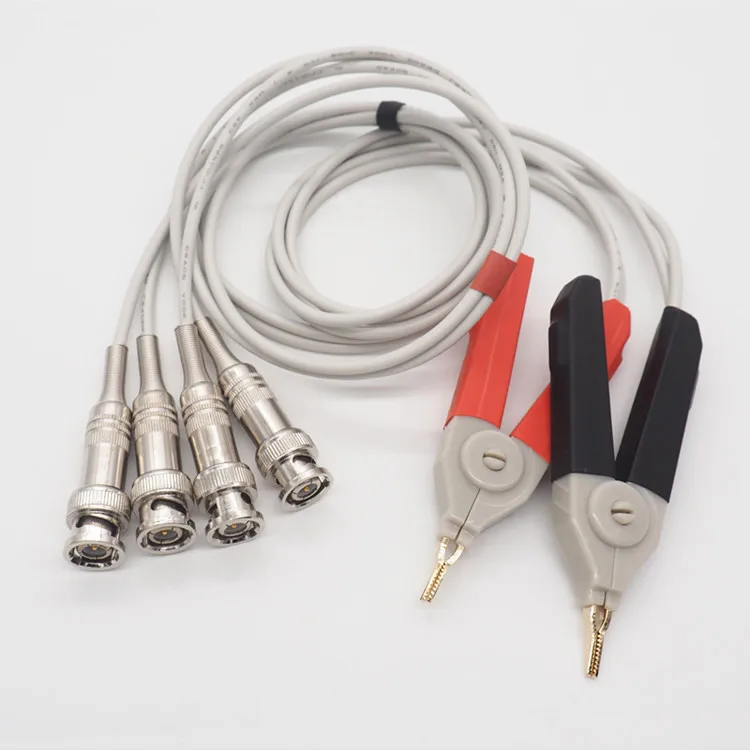 New Kelvin Clips LCR Meter Leads Lead/Clip Cable/Clamp 60-70cm 4 BNC Wires Ports Function For Component Testing Clip | Инструменты