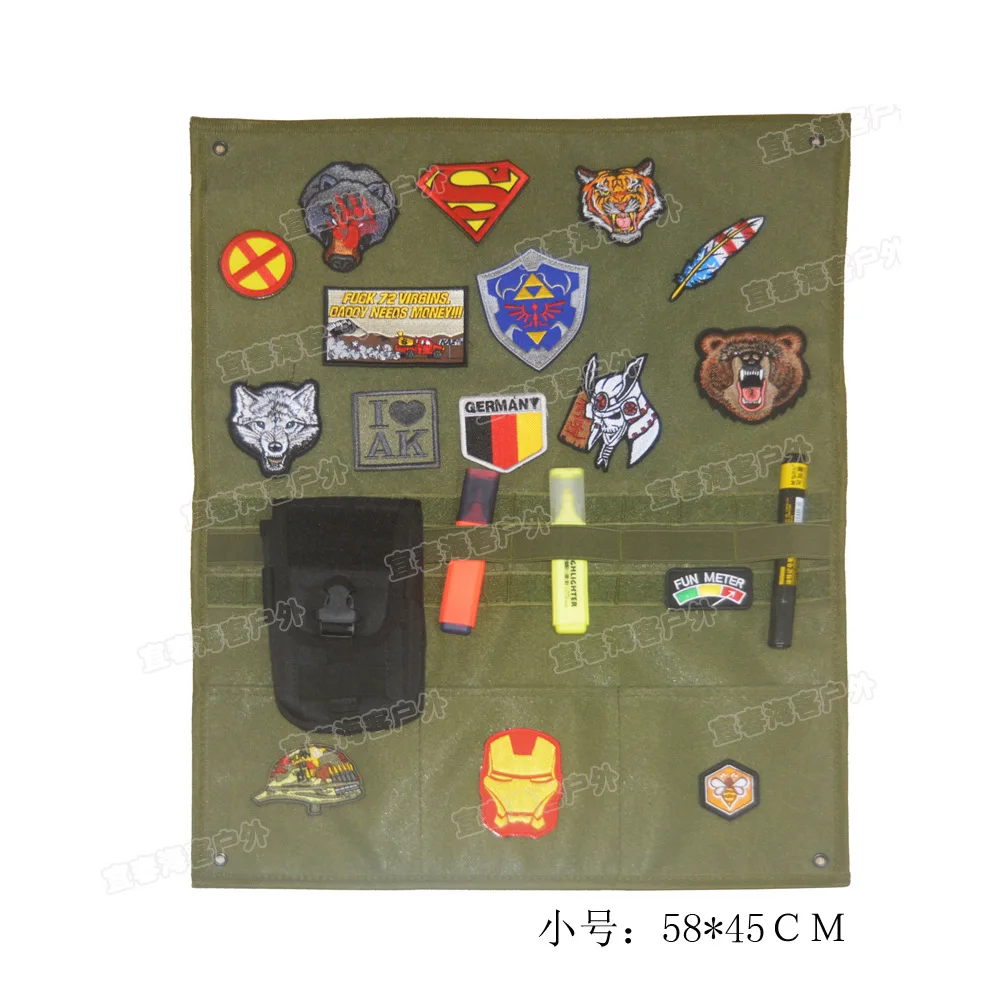 Storage-display-poster-armor-armband-finishing-cloth-wall-display-Board-hook-Tactical-Morale-military-Army-Patches (4)