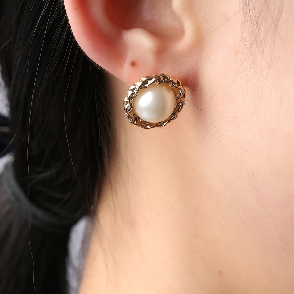 6 Pairs Fashion Crystal Rhinestones Flower Pearl Earrings Ear Stud Jewelry Zircon Pearl Crystal Rhinestones Nice Romantic Gift