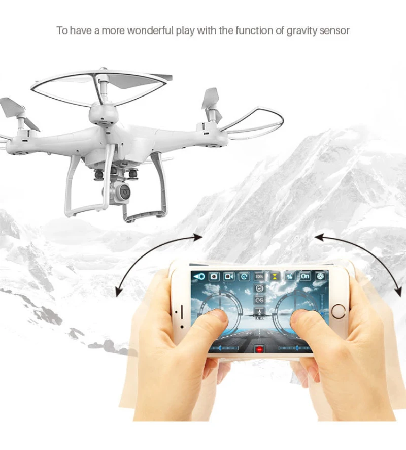 wifi fpv remote control rc drone S10 with 720P wide camera headless