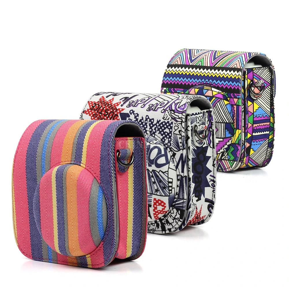 

DHL 100PCS Fashion PU Leather Camera Case Bag Pouch for Fujifilm Polaroid Instax mini8/mini8+/mini9 Canvas style