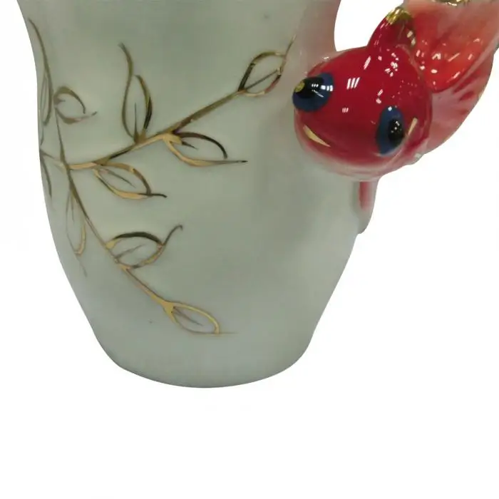 Творческие чашки чая нежный Кофе Наборы для ухода за кожей Золотая рыбка Кофе чашки костюм Керамика франков цветной рисунок или узор хороший подарок моды