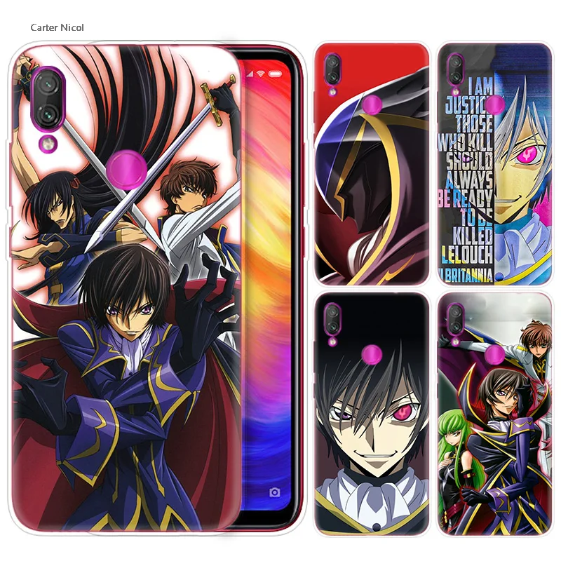 

Silicone Case for Xiaomi Redmi Note 7 6 5 Plus Mi A2 8 Lite Pro Prime Play Phone Cases Cover Code Geass Anime