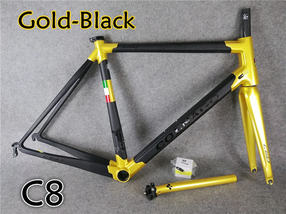 Gold logo Black Colnago C60 complete Bicycle full carbon road bike 105 R7000 Groupset 50mm carbon wheelset Novatec A271 hubs