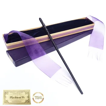 Bellatrix Metal Core HP Hermione Magic Wand Elegant Ribbon Box Packing Cosplay Christmas Gift with bellatrix harry potter wand