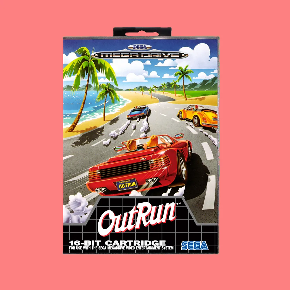 Карта для игр Outrun 16 бит MD с розничной коробкой Sega Genesis и Mega Drive | Электроника