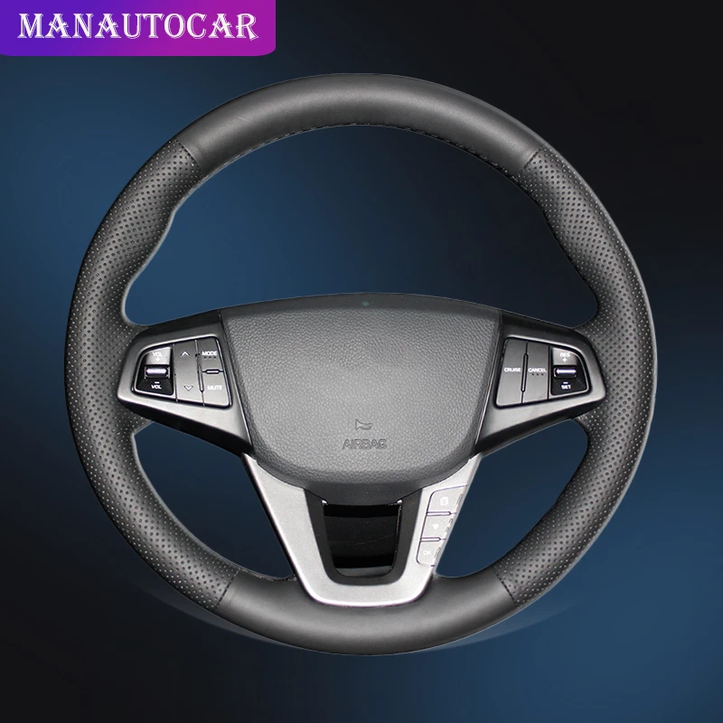 

Car Braid On The Steering Wheel Cover for Hyundai MISTRA DIY Auto Steering Wheel Cover Leather Car-styling Interior Accessories