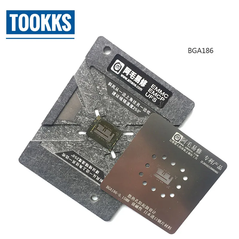 0 15 мм EMMC EMCP UFS реболлинговая jig платформа BGA153 BGA162 BGA169 BGA254 BGA221 BGA186 трафаретная