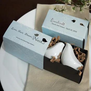 

2019 New Love Birds Salt and Pepper Shakers wedding favors gift (100 sets=200 pcs) with wholesale FEDEX Free Shipping