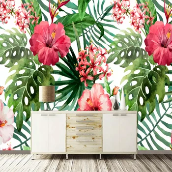 

Custom Any Size 3D Photo Wallpaper Modern Rain forest Plant Banana Leaves Mural Living Room Bedroom Background Papel De Parede