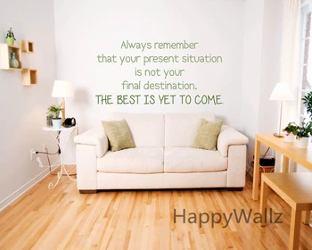

Motivational Quote Wall Sticker The Best is Yet to Come Inspirational Lettering Quote Wall Decals DIY Modern Wallpaper Q7