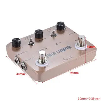 

New Rowin Twin Looper Station Electric Guitar Effect Pedal Loop Station for Guitarists Golden qiang