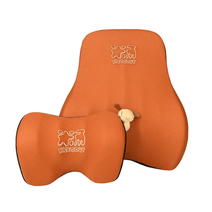 ICAROOM портативный Fives Bones Поддержка автомобиля подушка, подушка для поясницы подушка для автомобиля Удобная дышащая эластичная автостайлинг - Цвет: Orange