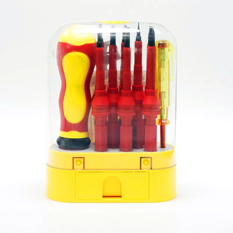New Professional 10PCS Insulated Electricians Screwdriver Set Tool Electrical Fully Insulated
