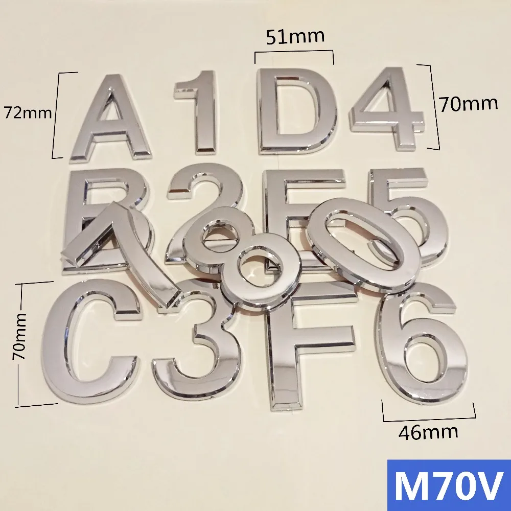 70 мм 0123456789ABCDEF Wonzeal Современная Серебряная Табличка номер дом отель дверь адрес стикер с цифрами табличка знак ABS пластик