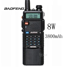 Baofeng UV 5R 8W Walkie Tlakie Dual Band Two Way Radio 3800mAh Battery CB Radio