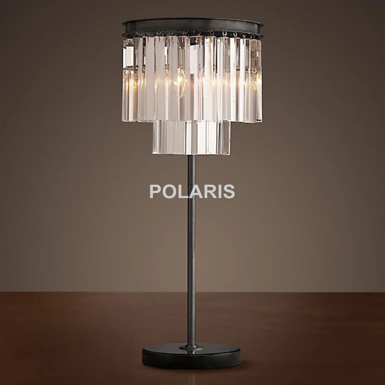 Factory Outlet Modern Vintage Crystal Table Lamp Desk Light For