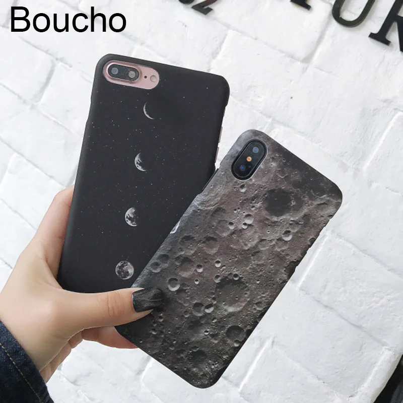 Чехол для телефона Boucho Fashion Space Eclipse of the Moon iPhone XS MAX XR X 7 8 6 6S Plus матовый жесткий чехол