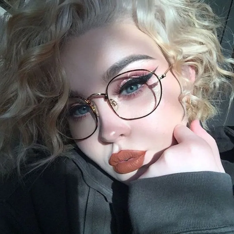 

Gold Oval clear Vintage Eyewear Myopia Glasses Round Women Spectacle Frame Men Eyeglasses Optical Glasses Frame Male Lunette