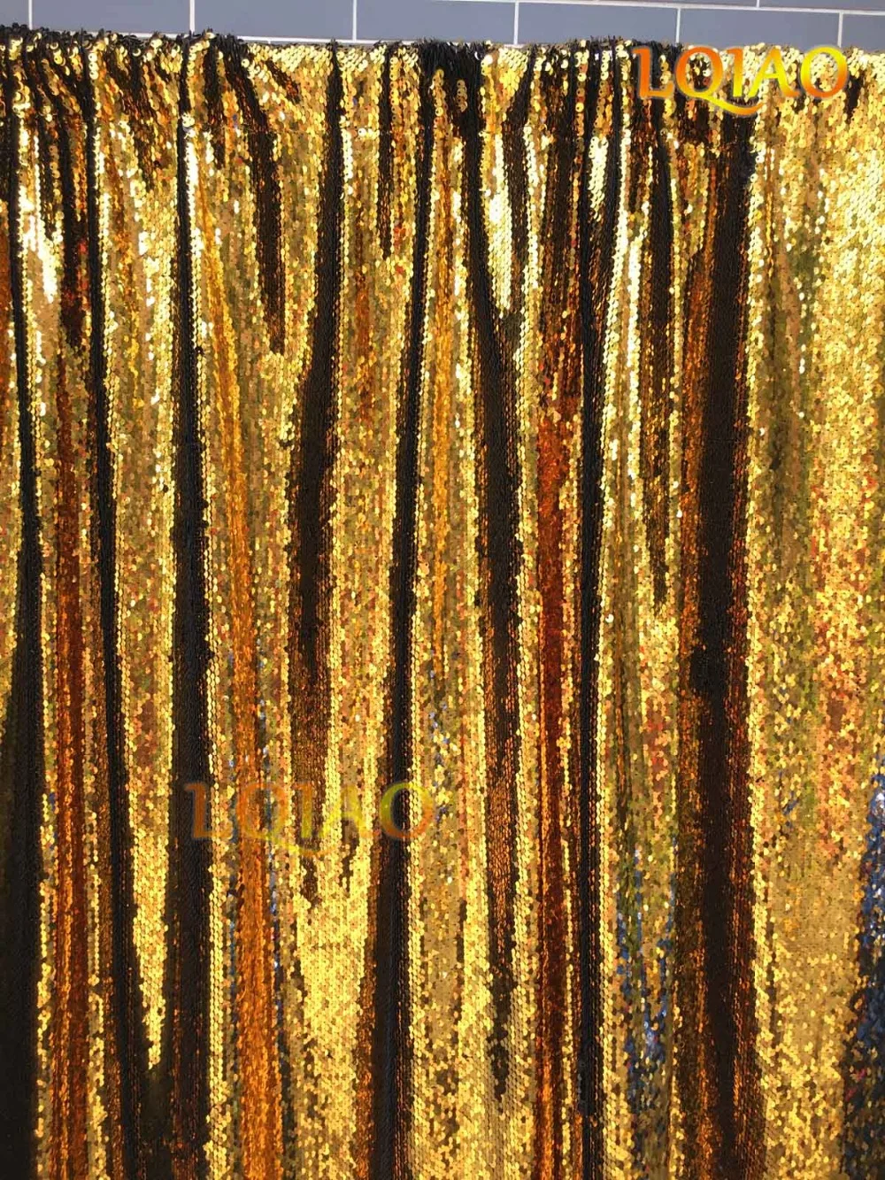 02-Gold Black Reversible Sequin Backdrop