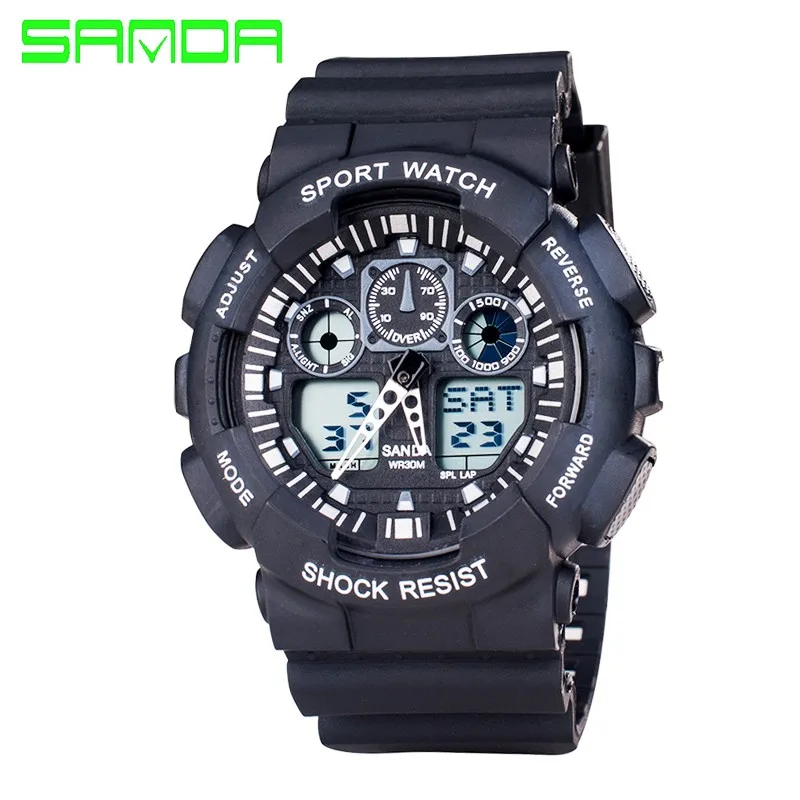 2017 New SANDA Fashion font b Watch b font Men G Style Waterproof Sport Quartz font