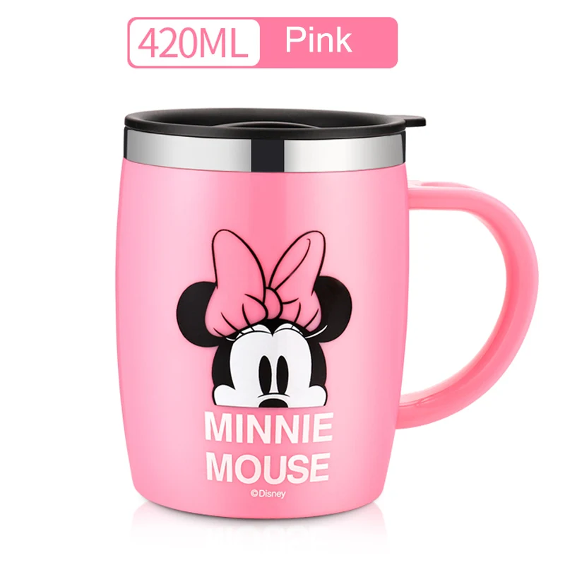 5 цветов 420 мл розовый Микки Минни Маус из нержавеющей стали кружка молоко Мода Кружка кофе пара чашка воды Милая чашка для завтрака Рождественский подарок - Цвет: 6