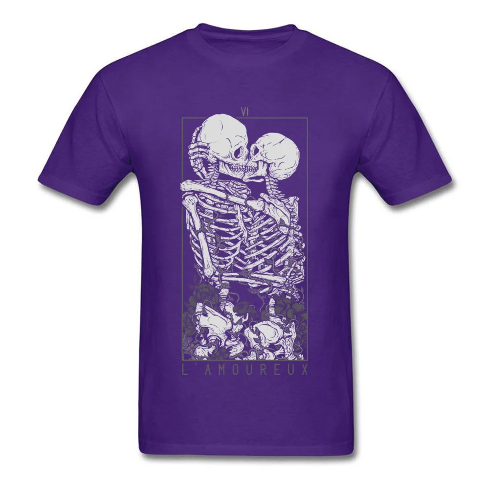 The Lovers Summer Autumn Pure Cotton Crew Neck Tees Short Sleeve Summer Clothing Shirt New Design Design T Shirt The Lovers purple